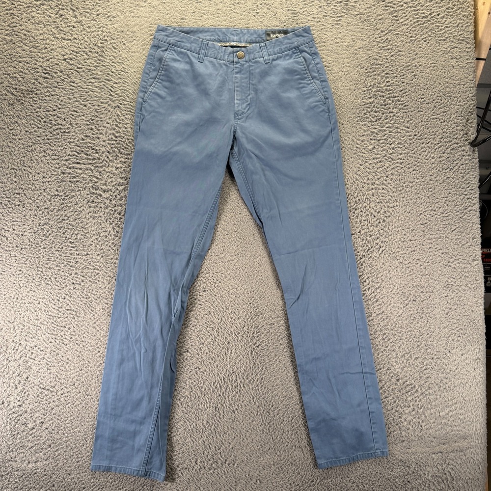 Bonobos Pant Mens 30x34 Blue Cotton Chino Straight Leg Business Preppy Career